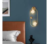 Modern Copper Glass Ball Wall Lamp Spherical Molecular Brass Wall Light Dinning Room Living Room Bathroom Mirror Light,for Various Rooms