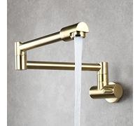 Modern Copper Kitchen Faucet - Single Handle Pull-Down Swivel Spout, Wall-Mounted Sink Tap with Dual Function Spray, Easy Installation, Sl esign for Home & Kitchen Use