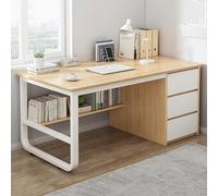 Modern Corner Desk with Drawers Home Office Desk with Shelves Stylish Office Desk for Bedroom 120x48x75CM - Perfect for Home and Workspaces