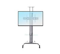 Modern Corner Home Floor-to-Ceiling Mobile LCD TVs Stand Office Conference Room Heavy-Duty Display Cart Bracket ''32/65/70 Inches Extension Dual Arm Beautiful
