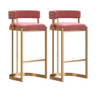 Modern Counter Height Bar Stools SetUpholstered Dining Chairs with BackrestMetal Legs for Kitchen Island Breakfast Nook Home Bar Fur table ing