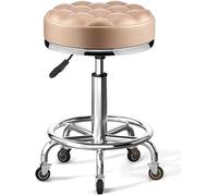 Modern Counter Height Bar StoolSwivel Backless Round PU Leather Armless Chair for Kitchen DiningStylish d Finish Perfect for Home & Restaurant Use