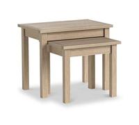 Modern Country Oak Nest of 2 Tables