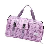 Modern Cow Leopards Print Travel Bags Gym Bag with Oxford Fabric Spacious Multi Pocket Design for Sports Swim Workout Trip Cow Print Leopard Design Travel Bags