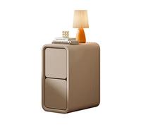Modern Cream Bedside Table with Ders Narrow Slit Design Solid Pine Wood 20x40x50 cm Slish Nightstand for Bedroom Sto Contemporary Fur Piece