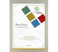 Modern Cream Gold 24 x 18 inch Picture Frame In Multiple Colours & Sizes - Frame With Safe Perspex Front & Wall Mounting - 24" x 18" Photo Frame (61 x 45.7cm)