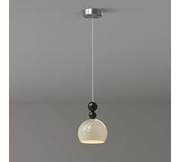 Modern Cream Light Kitchen Island, Mini Globe Bedside Hanging Ceiling Lamp Chrome Bedside Lamp Adjustable Cord Kids Room Decor Mini Chandelier for ?Dining Room, E27/Pearl Black Mini Ball
