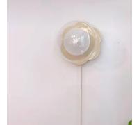 Modern Cream Wall Sconce Chic Double-layer Glass Wall Light Fixture With Pull Chain Switch, Nordic Kids Room Wall Light, Shade In Clear+Milk Glass, G9 French Elegant Art Decor Sconces