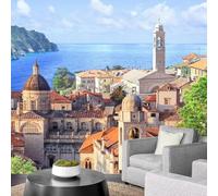 Modern Creative 3D Wallpaper Wall Mural, House Building Landscape 250(W) X175(H) Cm Wall Mural | Self-Adhesive Large Wallpaper for Boys Girls Bedroom Living Room Tv Backdrop Decor-4071604