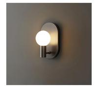 Modern Creative Copper Glass Led Decor Home Wall Lamp Bedroom Foyer Dining Room Lighting Fixtures,Energy Conservation Wall Light (Black White Light)