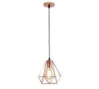 Modern Creative Diamond Shape Pendant Lamp Modern Minimalist Rose Gold Wrought Iron Hanging Light Fixture for Kitchen Island Dinning Room Bar Counter Cafe Sho