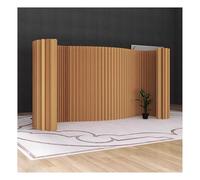 Modern Creative Room Divider - Portable 2-5m Adjustable Folding for Home Office & Store (Brown 300x180x28cm) - Versatile Space Separator