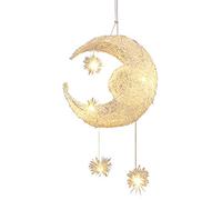 Modern Creative Stars Moon Chandelier Simple Personality Ceiling Lamp Living Room Fairy Light Bedroom Hanging Light G4 Beautiful Children Room Lamp Restaurant Pendant Lights (Color : Cold)