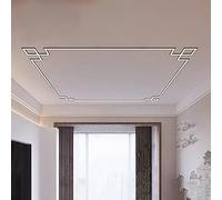 Modern Crown Molding LED Channel - 9.8ft White Aluminum Profile for Ceiling Strip Lights Indirect Lighting & Home Décor Stylish Light Diffuser for Contemporary Spaces.