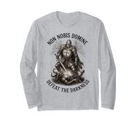 Modern Crusader Tactical Templar Knight Defeat Darkness Fait Long Sleeve T-Shirt