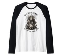 Modern Crusader Tactical Templar Knight Defeat Darkness Fait Raglan Baseball Tee