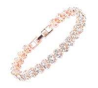 Modern Crystal Bracelet - Sophisticated Cubic Bracelet with Exquisite Shiny Crystals | Crystal Strand Bracelets | Women's Fashion for Dating, Meeting, Home, Working, Travel, Shopping, Siehe