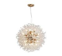 Modern Crystal Chandelier Adjustable Dandelion Ceiling Light Creative Sputnik Pendant Lamp G9 Bulb Fixture for Bedroom Living Room Dining Room Fireworks Design