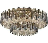 Modern Crystal Chandelier Ceiling Lamp - 80cm Round Luxury Light Fixture for Living Room, Bedroom & Dining Room - Elegant Home Decor Lighting, Simple Atmosphere