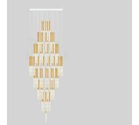 Modern Crystal Chandelier for Staircase & Hallway - 52 Light Gold Chain Pendant Lighting Elegant Home Decor Contemporary Ceiling Fixture Bright Cool Light