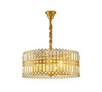 modern crystal chandeliers living room gold ceiling lamp k9 clear crystal glass ceiling light hanging light european style pendant lights height-adjustable for dining room hotel villa,80cm