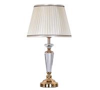 Modern Crystal Table Lamp, E27 Nightstand Lamp with Fabric Shade, Elegant Lighting for Bedroom or Hotel, Stylish Home Decor, Perfect for Living Room or Office