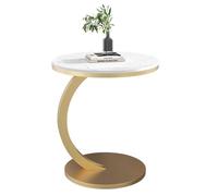 Modern CShaped Round Side Table for Sofa Balcony or NightstandVersatile Coffee and Snack Table Stylish Design for Living Room and Bedroom Easy Assembly.