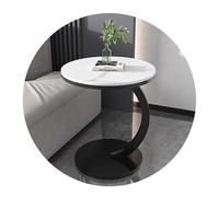 Modern CShaped Side Table Round Sofa Auxiliary Table Stylish Balcony Coffee Table for Snacks & Cocktails Nightstand with Sturdy Frame Perfect for Living Room & Bedroom.