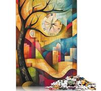 Modern Cubist Vision of The Persistence of Memory Puzzles for Adults 1000 Pieces Paper Puzzles for Teenagers Gifts Educational Game for Adult Teenagers 38x26cm/1000pcs