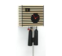 Rombach & Haas Modern cuckoo clock Bauhaus Design, black, 8 day