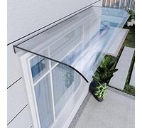 Modern Curved Canopy Awning for Patio UV Protection Rain Shelter 40x250cm Outdoor Sunshade Stylish Overhang for Veranda & Entrance Weatherproof Design