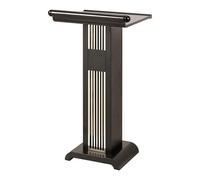 Modern Curved Metal Pulpit Stand - Large Lectern for Church, Weddings & Speeches, Stylish Desktop Podium with Stable Base for Presentations & Events