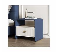 Modern Curved-Top Nightstand, Solid Wood 1-Drawer Bedside Table, Mid-Century Style for Bedroom or Living Room