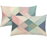 Modern Cushion Covers 30 x 50 cm 2 pack, Geometry Outdoor Cushions Waterproof Linen with Invisible Zipper, Soft & Comfort & Durable Pillow Cases for Bed, Sofa, Ideal Home Decor for All Seasons K3-448