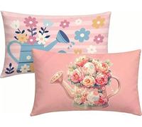 Modern Cushion Covers Set of 2 Rural Outdoor Cushion Covers 30x50, Linen Sofa Pillows Outdoor Pillows Double-sided Printing With Invisible Zipper for Living Room Garden, Home Spring Decor -LK260469P