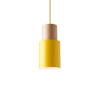 Modern Cylindrical Pendant Lights Bedroom Farmhouse Hanging Light Wood Art Creative Color Chandelier Bedroom Nordic Style Ceiling Lighting Fixture for Shop Dining Room Kitchen Island Hotel