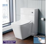 Modern D Shape Back To Wall WC Toilet and Concealed Cistern Tank