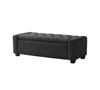 Modern Dark Gray Bed End Stool Bench for Living Room & BedroomStylish Dressing Rest Stool Sofa Storage Home Decor Large Size