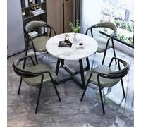 Modern Dark Gray Conference Table Set with Chairs - Office Reception Negotiation Ensemble for Meetings Stylish Design t for Clubs and Corporate Offices