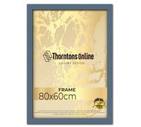 Modern Dark Grey 80 x 60 cm Poster Frame Crystal Clear Acrylic Front Picture Photo Frame 60x80cm MDF Backing With Both Ways Hanging Hooks - Home Office Use