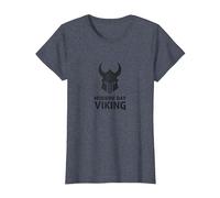 Modern Day Viking Warrior Helmet Graphic Art T-Shirt, Women, Heather Blue, 3XL