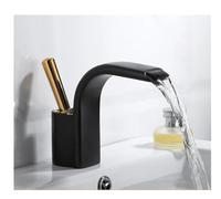 Modern Deck-Mounted Bathroom Sink Faucet - Hot & Cold Water Mixer, Easy Installation, Antique Bronze & Black Gold