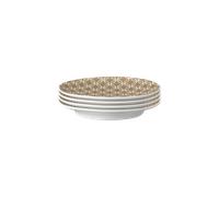 Modern Deco Small Gold Plates - Set Of 4 -