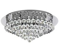Modern Decor Round Crystal Chandelier Ceiling Light 106 Droplets 8 Lamp Holder Reflective Silver Base M0064