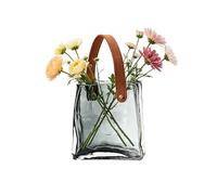 Modern Decoration Glass Vase Bag for Table | Flower Composition Stand for Home Decoration Bedroom Living Room Office Farmer Style Table Shelf Wedding Party