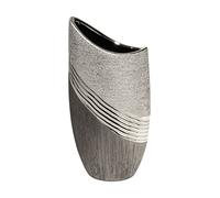 Modern Decorative Ceramic Vase - Silver/Grey - Height 30cm