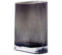 Modern Decorative Flower Vase 20 cm Tabletop Glass Dark Grey Mitata