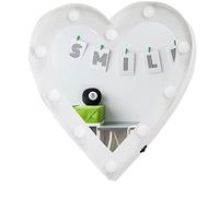 Modern Decorative LED Battery Operated Illuminated Heart Design Mirror Light