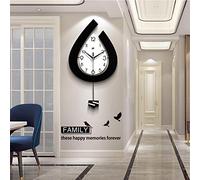 Modern Decorative Pendulum Wall Clock, Stylish Quartz With Pendulum Wall Clock Silent Large Fashion Clocks For Home Living Room Office Bedrooms Kitchen Pendulum Wall Clock,15x29inch