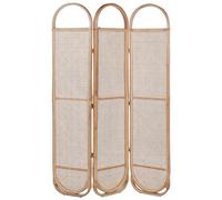 Modern Decorative Room Divider Screen 3 Panels Folding Rattan Black Cortona